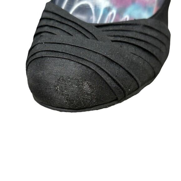 Rocket Dog Black Fabric Ruched Round Toe Stiletto Heel Pumps Size 8.5 M‎ - Picture 4 of 12